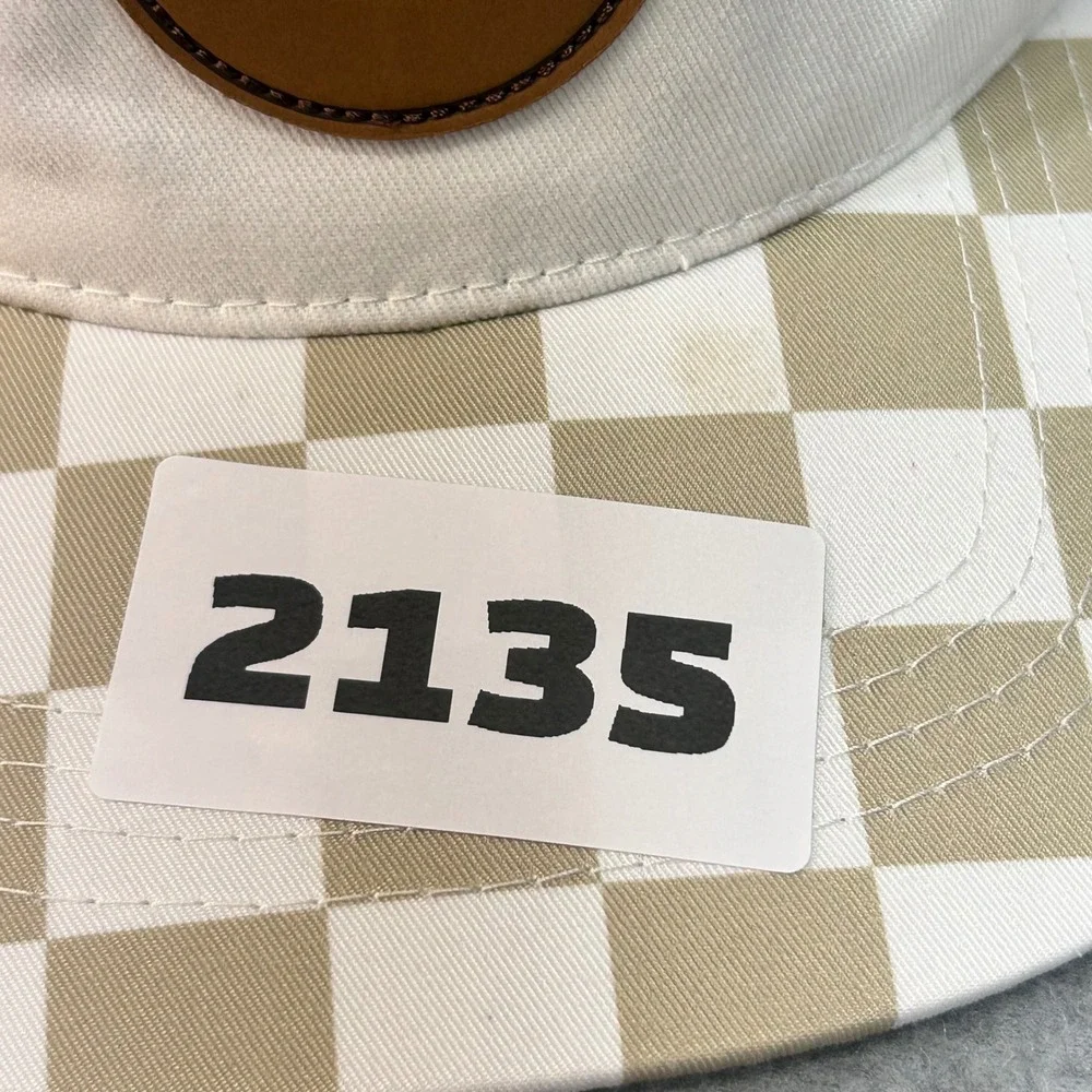 Smiley Face Toddler Cream Roe + Cru Snapback Hat Checkered Brim